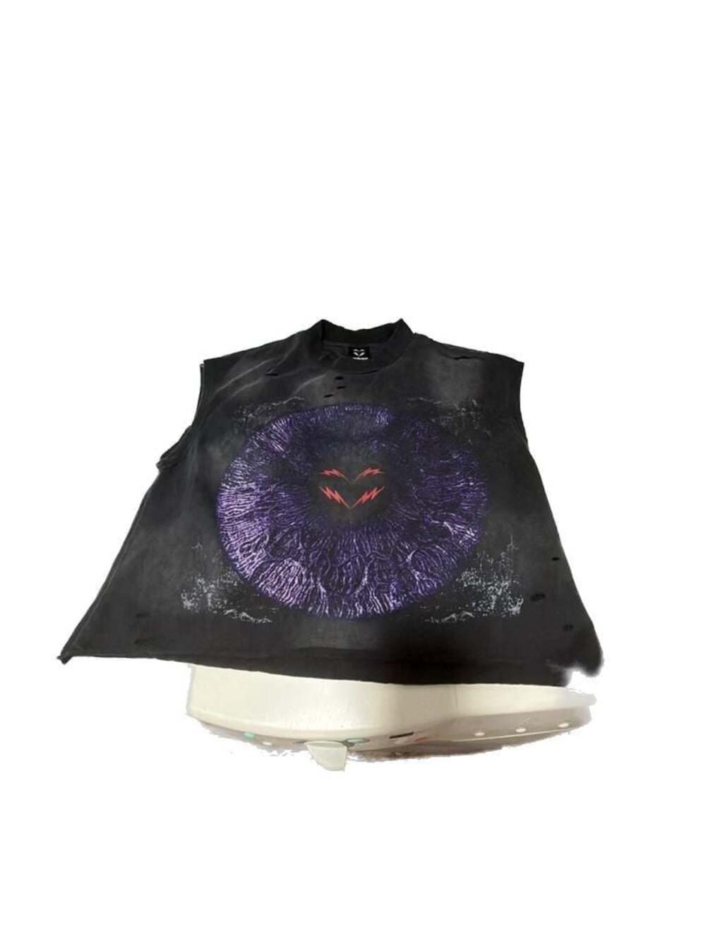 From The Heart Distressed Sleeveless Graphic T-Shirt
